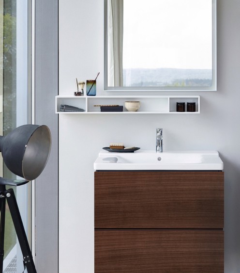 Duravit тумба подвесная под раковину, l-cube, lc624002121 цвет: орех темный