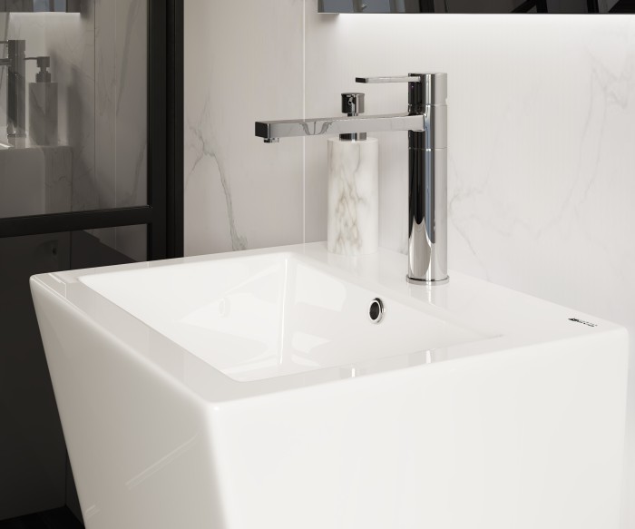 Ceramicanova умывальник-моноблок 850, cn1808 цвет: белый