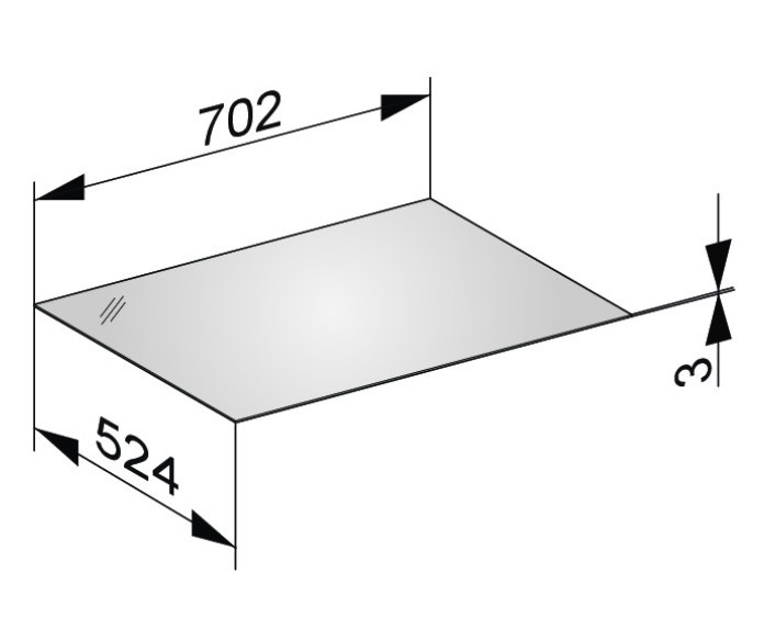 Keuco декоративная верхняя крышка из кристаллина для боковой тумбы, edition 11, арт. 31322 579000