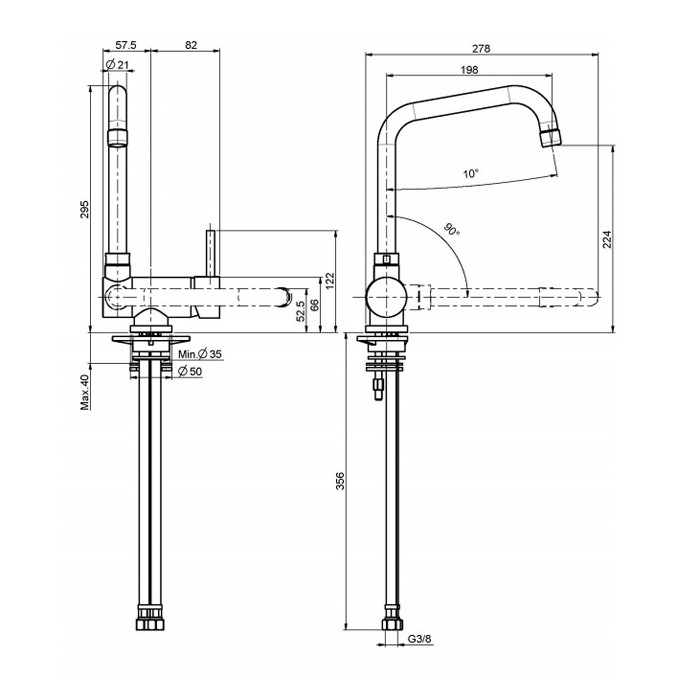 Fima Carlo Frattini смеситель для кухни опускающимся изливом, kitchen, хром арт. f7009cr