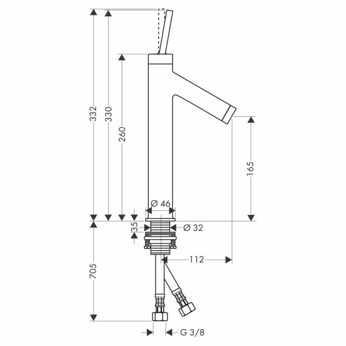 AXOR смеситель для раковины, Starck, хром арт. 10123000