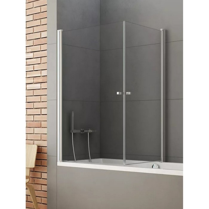 Шторка для ванны 90x70x140, New trendy New soleo chrome, хром арт. P-0025/P-0024