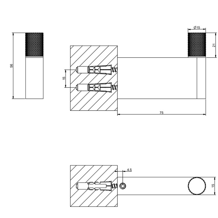 Gessi Крючок, подвесной, Habito Diamantao, 70623#031 цвет: хром
