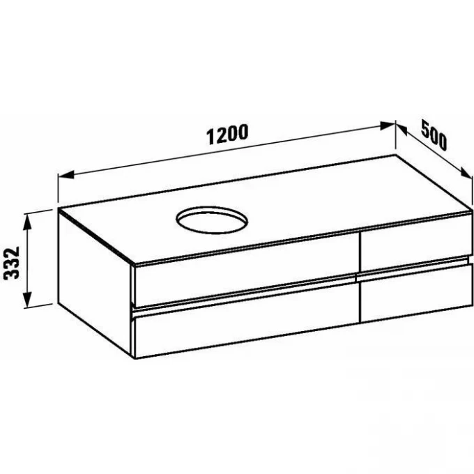 LAUFEN тумба под раковину c 4 ящиками, 120x33,2x50 см, IL BAGNO ALESSI ONE - 4.2416.1.097.630.1
