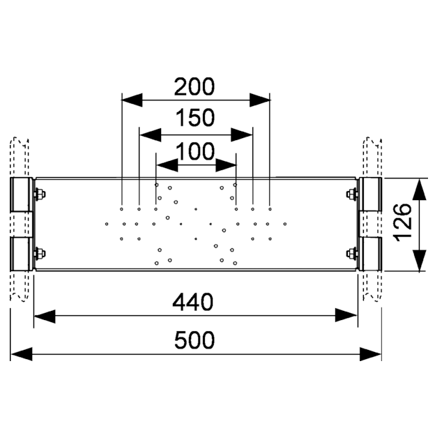 TECE монтажная пластина для фитингов для установки в профиль, - 9020040