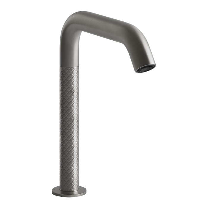 Gessi Смеситель для раковины, 1 отв., электронный, с кран-фильтром для регулировки температуры и напора воды, 316, 54180#239 цвет: steel brushed