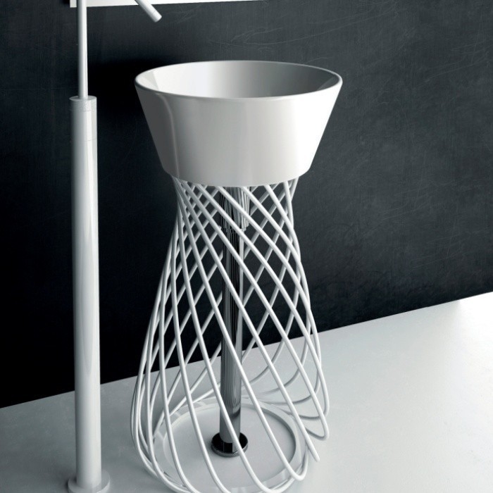 ArtCeram консоль под раковину, aca045 01 00 wire цвет: белый глянцевый