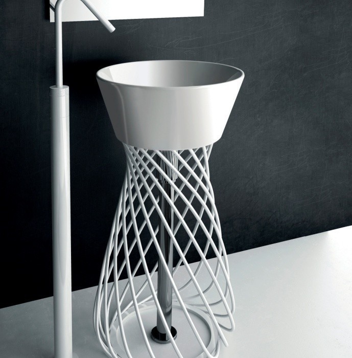 ArtCeram консоль под раковину, aca045 01 00 wire цвет: белый глянцевый