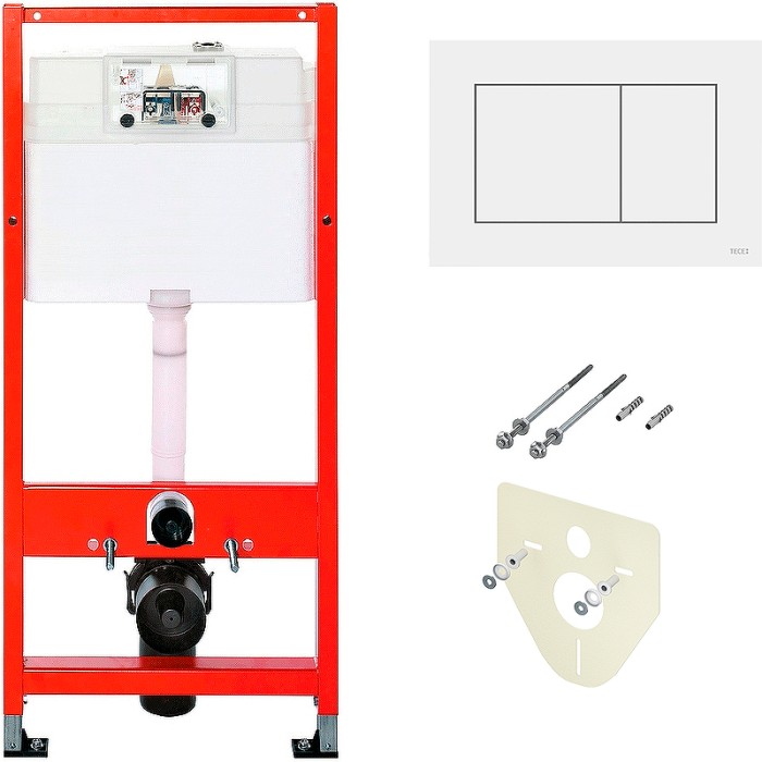 TECE комплект 4в1: инсталляция, звукоизоляция, крепление, панель смываnow, белый, base 2.0 - 9400413