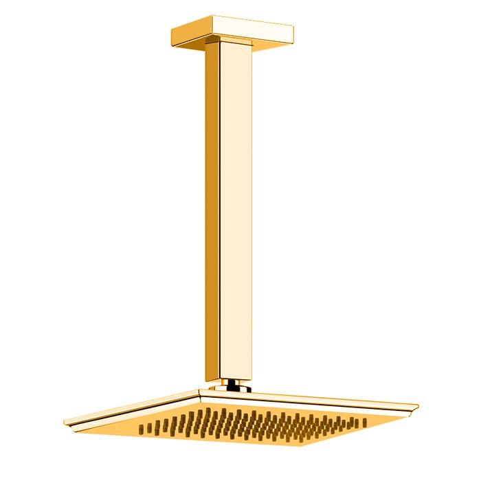 Gessi Верхний душ потолочный, высота от 115 до 186мм, Eleganza, 46150#080 цвет: золото