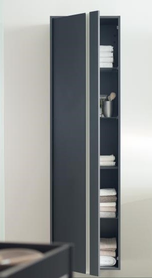 Duravit шкаф высокий левый, с полками, ketho, kt1265l9191 цвет: серо-коричневый