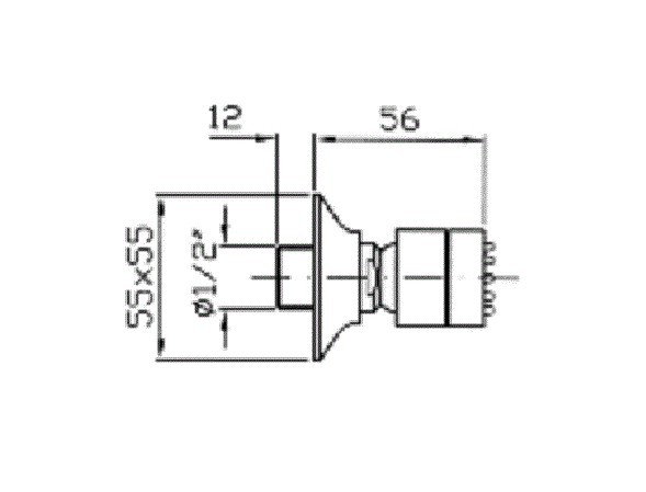 Zucchetti форсунка для душа, настенная, bellagio, хром арт. z92897