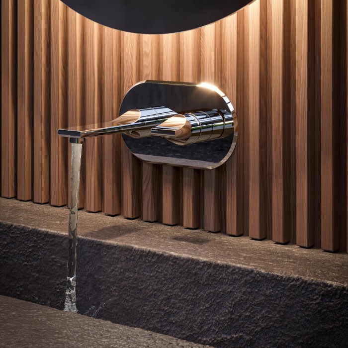 Bossini смеситель для раковины без донного клапана, apice, черный арт. z00549.073