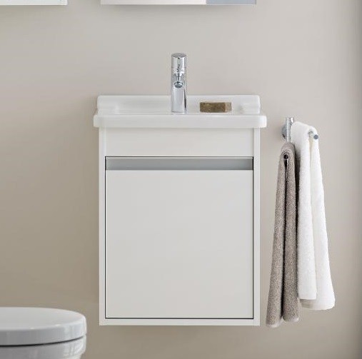 Duravit тумба подвесная под раковину правая, с одной дверцей, ketho, 6662 18 r цвет: gres pietra grey opaco