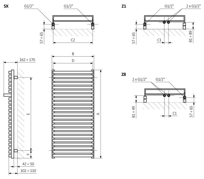 Terma эллектрический полотенцесушитель city one 780-600