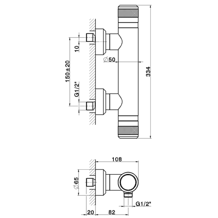 Cisal смеситель для душа, crt0101021 huber chronos, цвет: chrome