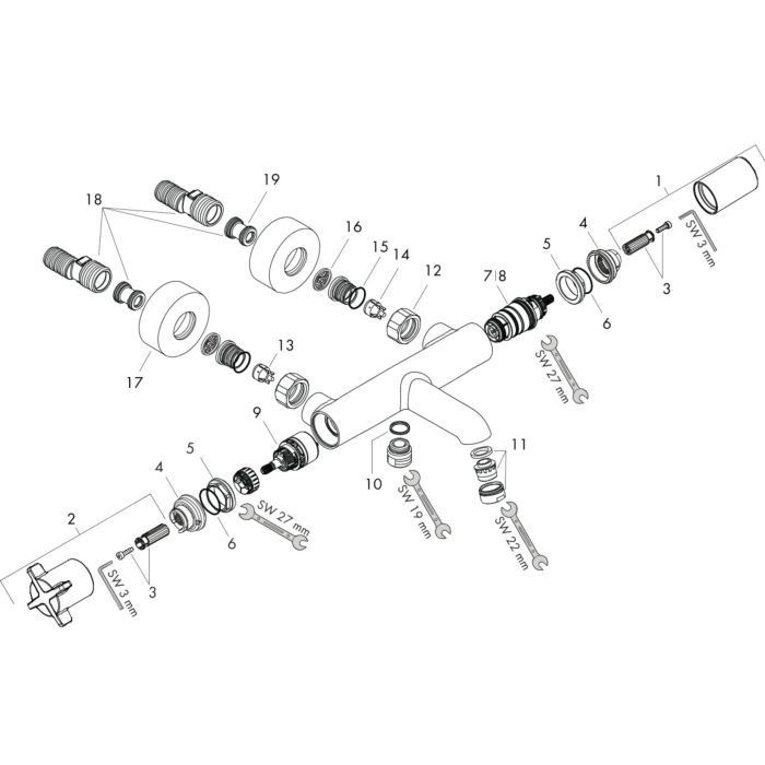 AXOR термостат для ванны, Citterio E, черный арт. 36140340