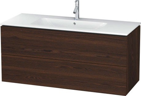 Duravit тумба подвесная под раковину, l-cube, lc624306969 цвет: орех брашированный