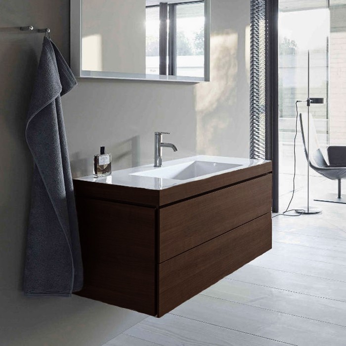 Duravit тумба подвесная под раковину, l-cube, lc624306969 цвет: орех брашированный