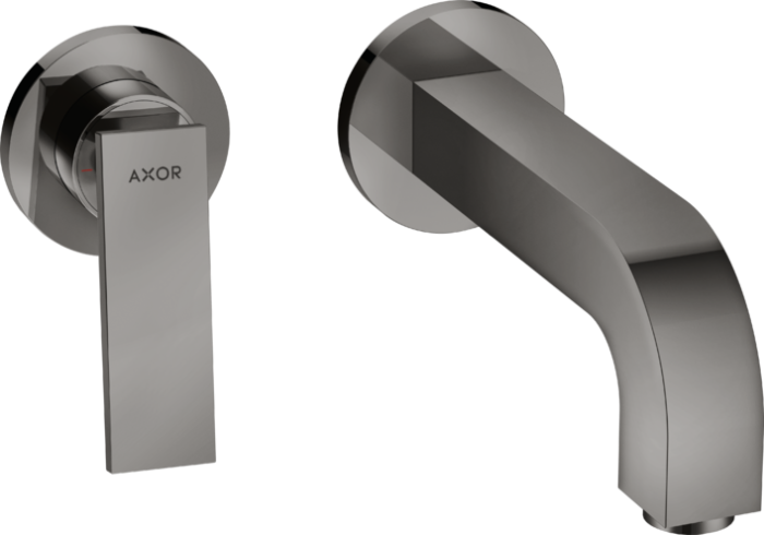AXOR смеситель для раковины, настенный с розетками, Citterio, полированный черный хром арт. 39121330