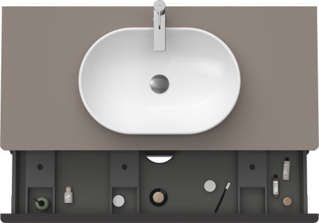Duravit тумба подвесная под раковину 1200 мм х 550 мм и консолью, d-neo, de496904343 цвет: базальт матовый