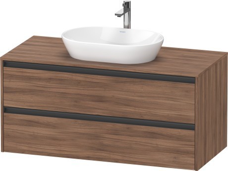 Duravit тумба подвесная под раковину 550 мм х 1200 мм х 568 мм, ketho.2, k24897079790000 цвет: орех натуральный