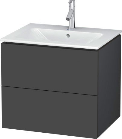 Duravit тумба подвесная под раковину, l-cube, lc624004949 цвет: графит матовый