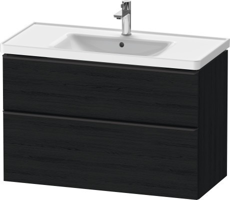 Duravit тумба подвесная под раковину 984 мм х 452 мм, d-neo, de435601616 цвет: чёрный дуб