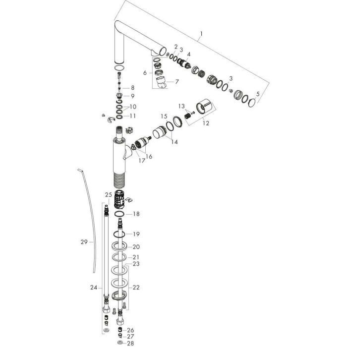 AXOR смеситель для раковины, Uno, никель арт. 45016820