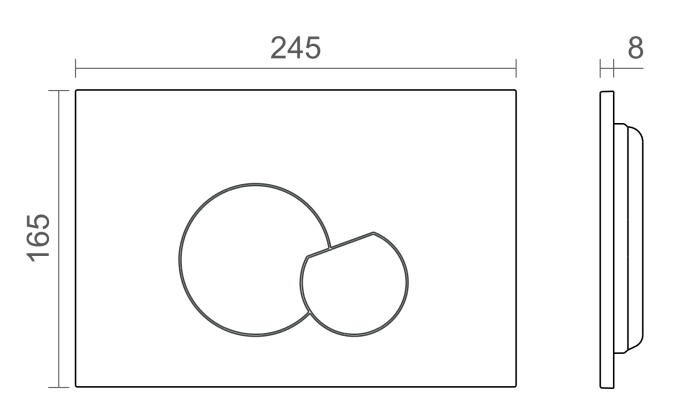Клавиша смыва pvd, Ctesi Thea, золото брашированное арт. BK0202164/1