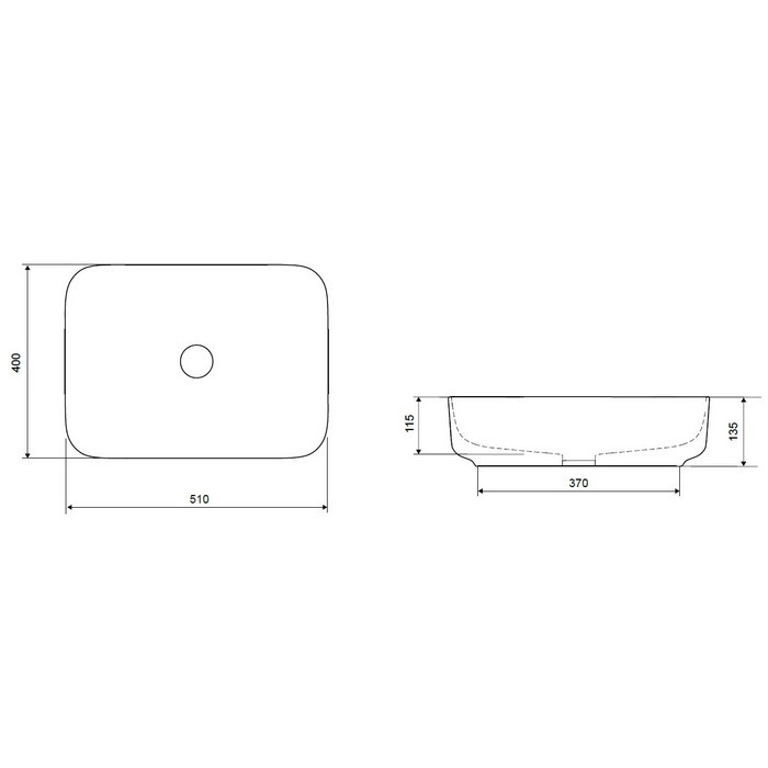 Раковина, накладная 51, Excellent Cori, арт. CEAC.2401.WH