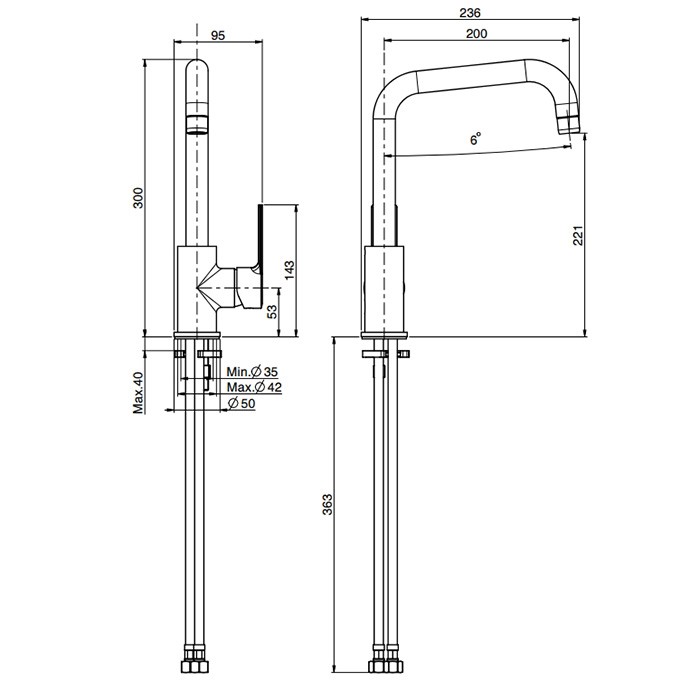 Fima Carlo Frattini смеситель для кухни, на 1 отв., kitchen, черный арт. f3137/1ns