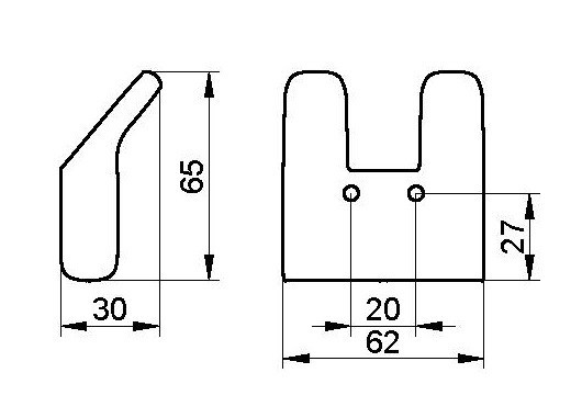 Keuco крючок для полотенца двойной, collection moll, хром арт. 12713 010000