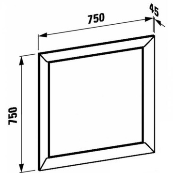 LAUFEN зеркало lb3 с каркасом, с подсветкой, LB - 4.4890.1.068.515.1