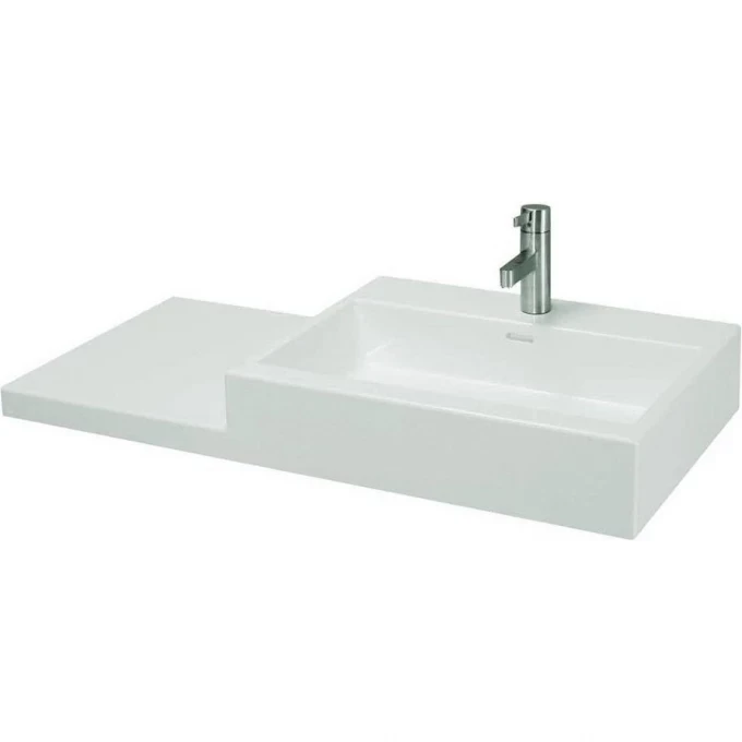 LAUFEN раковина накладная 100х46 полочка слева, LIVING - 8.1843.1.000.104.1