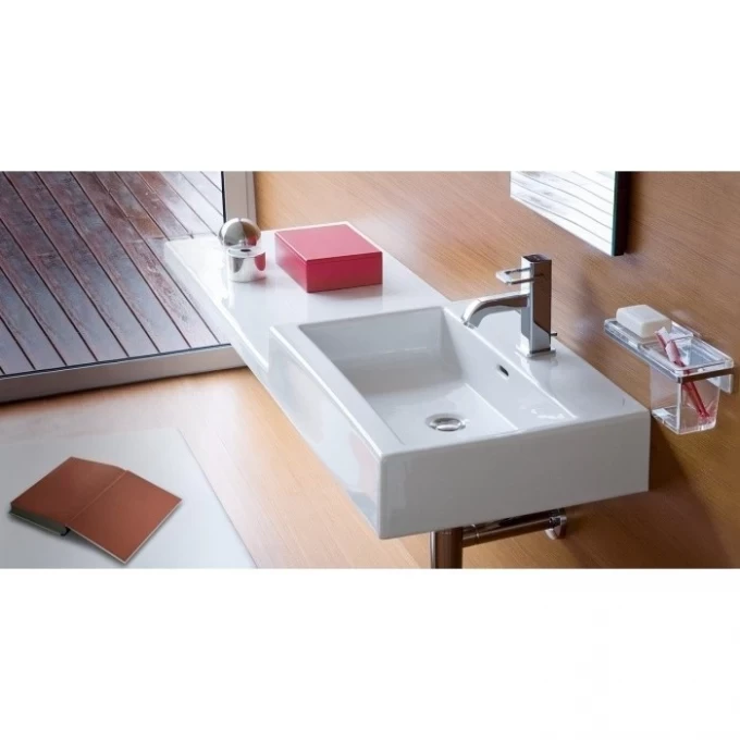 LAUFEN раковина накладная 100х46 полочка слева, LIVING - 8.1843.1.000.104.1