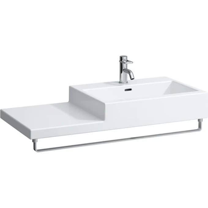 LAUFEN раковина накладная 100х46 полочка слева, LIVING - 8.1843.1.000.104.1