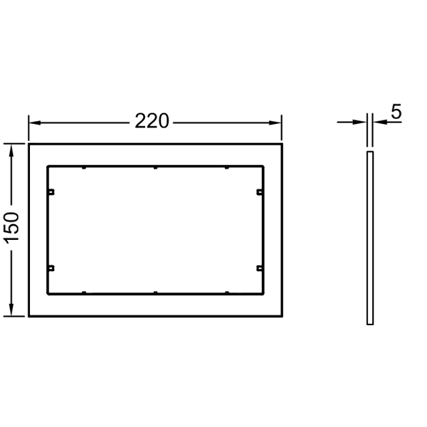 TECE дистанционная рамка, хром глянцевый, now - 9240411