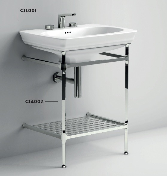 ArtCeram консоль под раковину, cia002 71 civitas цвет: хром глянцевый