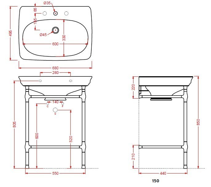 ArtCeram консоль под раковину, cia002 71 civitas цвет: хром глянцевый