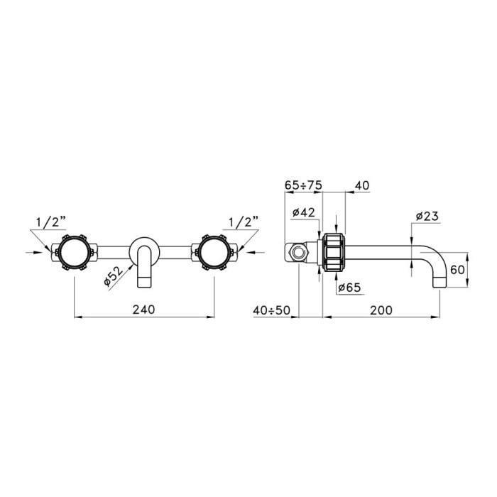 Смеситель для раковины на 3 отверстия, STELLA Timeaster, хром арт. TD01003CR00 NE
