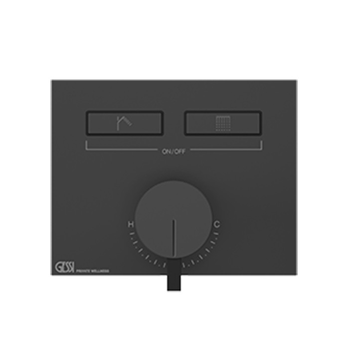 Gessi Смеситель для душа, с включением до 2 источников одновременно, Hi Fi, 63079#707 цвет: black metal brushed pvd