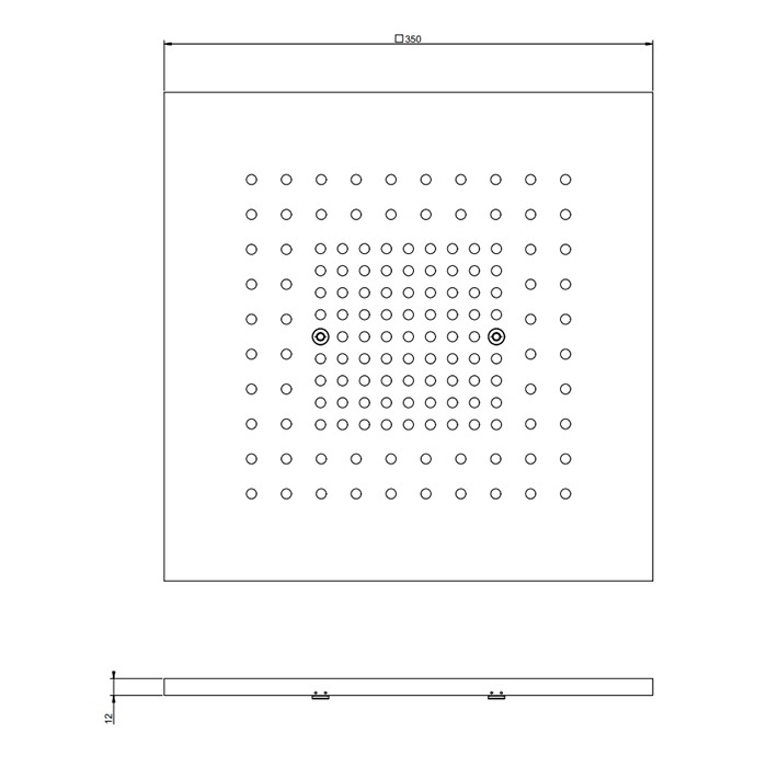 Gessi Накладная панель для душевой системы 35х35см., Minimali, 57871#030 цвет: copper pvd
