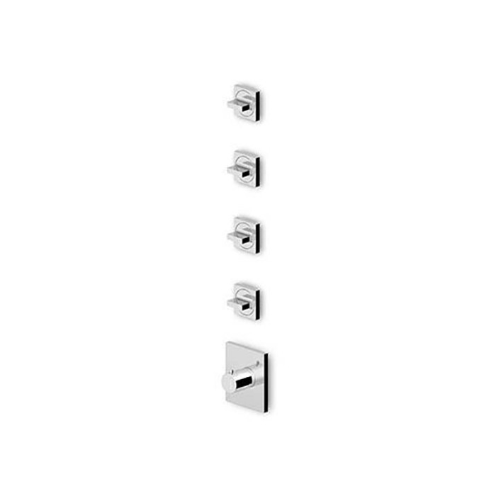 Zucchetti термостатический смеситель, для скрытого монтажа 1/2”, 4 ручки, aguablu, хром арт. za5662 r97823