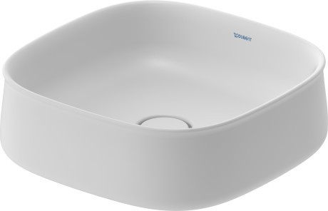 Duravit раковина накладная 420 мм х 420 мм, без перелива, zencha, 2373426779 цвет: серый шелковисто-матовый