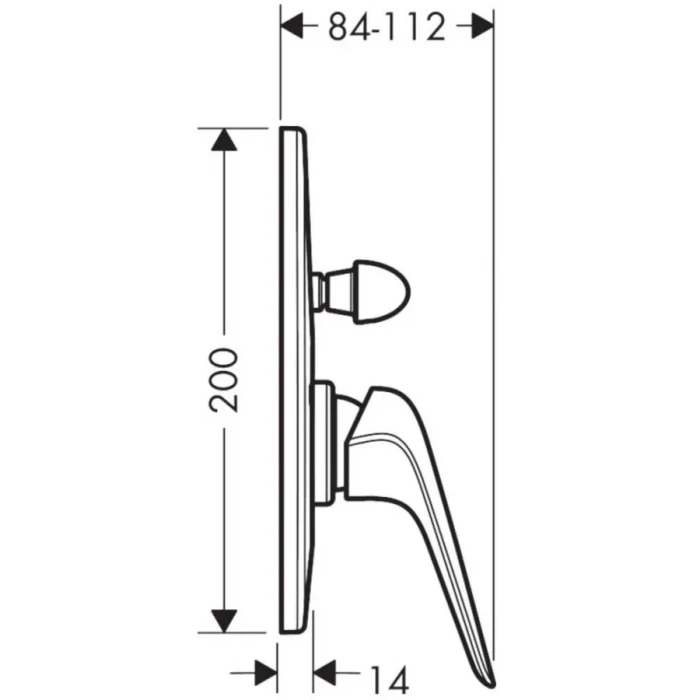 Hansgrohe смеситель для ванны, Novus, хром арт. 71047000