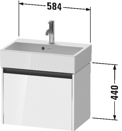 Duravit тумба подвесная под раковину 390 мм х 584 мм х 440 мм, ketho.2, k25073016160000 цвет: чёрный дуб