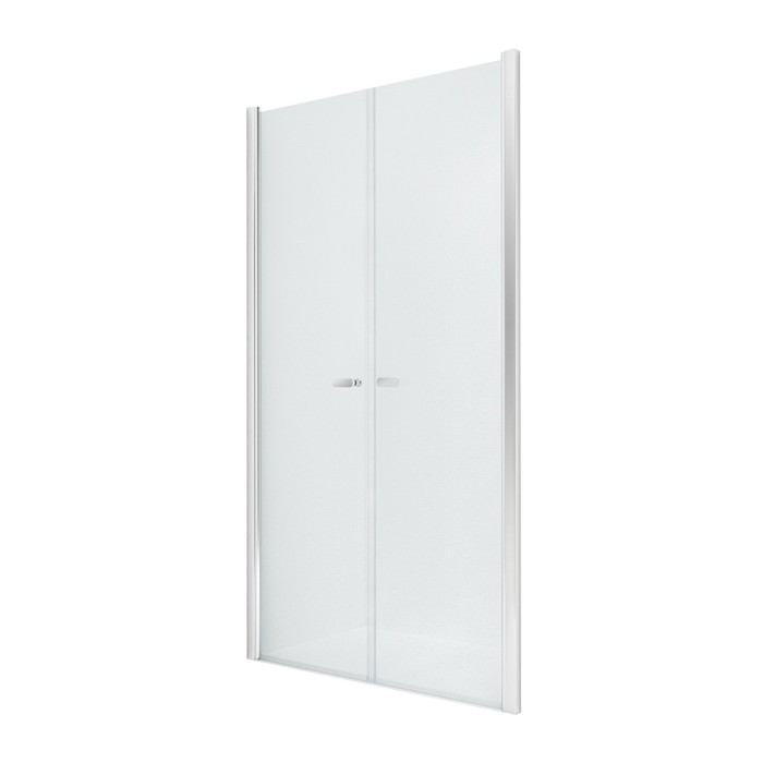 Дверь в нишу двойные двери 80x195, New trendy New soleo chrome, хром арт. D-0124A
