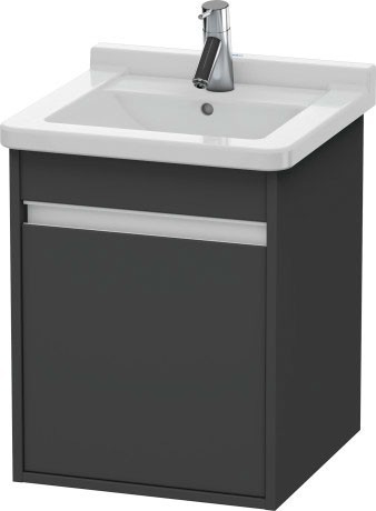 Duravit тумба подвесная под раковину 1 дверца, правая, ketho, kt6662r4949 цвет: графит матовый
