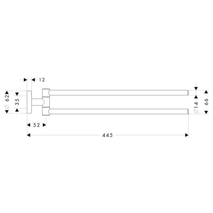 Hansgrohe полотенцедержатель 44,5 см, Logis, хром арт. 40512000